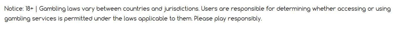 Responsible gambling information